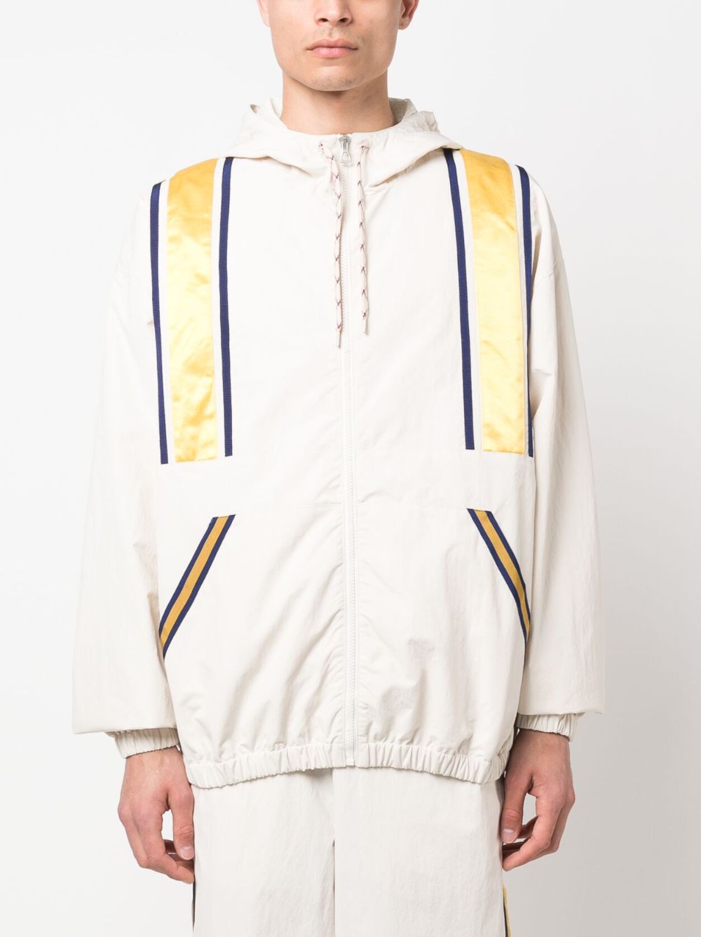 GUCCI Men's 23FW Hooded Jacket - Talc Mix