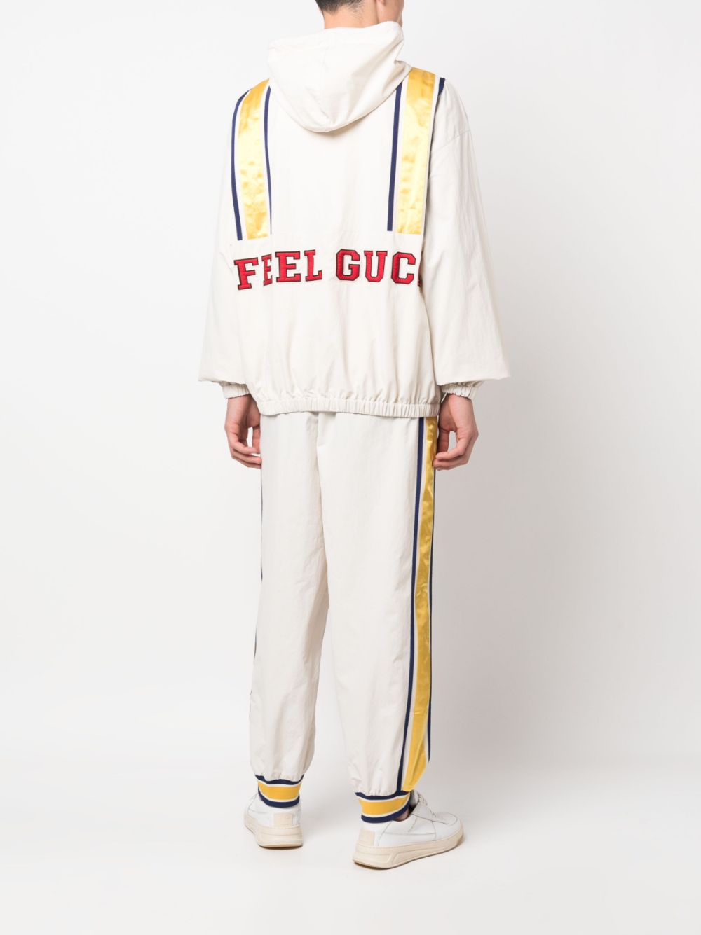 GUCCI Men's 23FW Hooded Jacket - Talc Mix