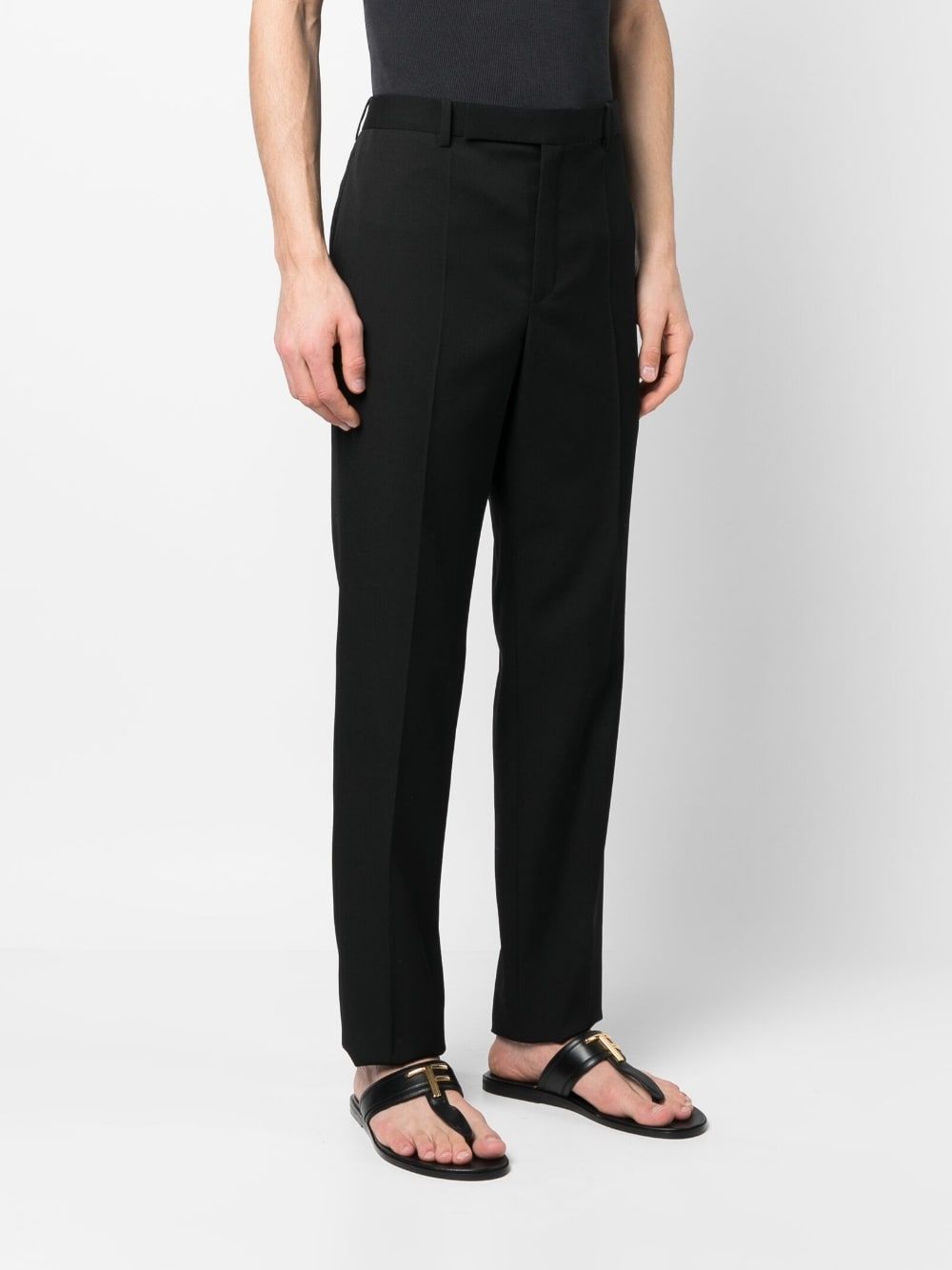 Men's Black Tailored Pants for FW23