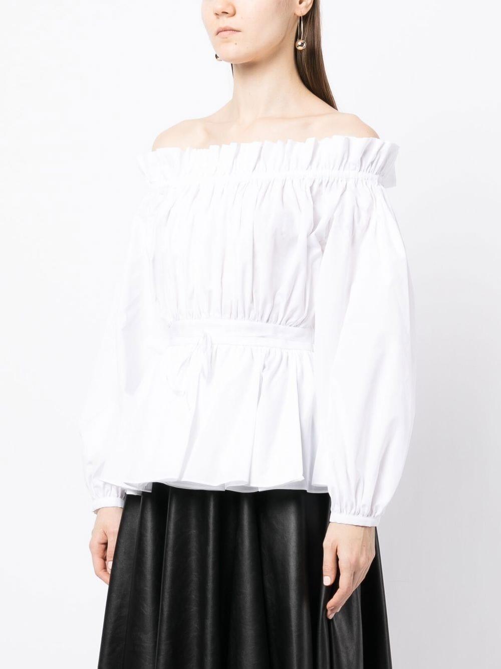 ALEXANDER MCQUEEN Organic Cotton Women's Poplin Top - Spring/Summer 2024 Collection