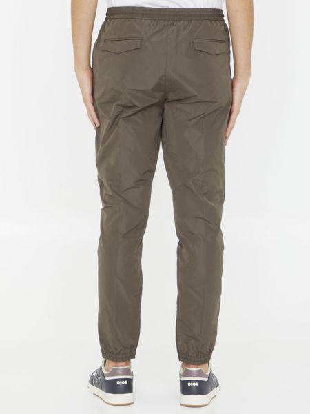 DIOR HOMME Men's Tan Nylon and Silk Joggers for SS24