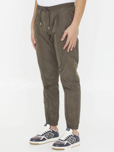 DIOR HOMME Men's Tan Nylon and Silk Joggers for SS24