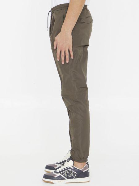 DIOR HOMME Men's Tan Nylon and Silk Joggers for SS24