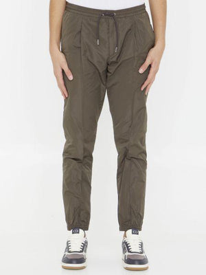 DIOR HOMME Men's Tan Nylon and Silk Joggers for SS24