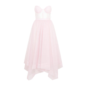 ALEXANDER MCQUEEN Alexandrine Day Dress in Pink & Purple for Women - SS23 Collection