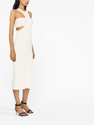 Ivory Flared Knit Dress for Women - SS23 Collection