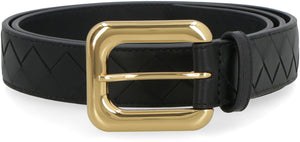 Stylish Black Leather Belt for Women - FW23 Collection