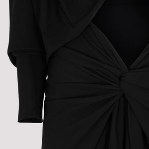 SAINT LAURENT Black Cut Out Dress in 100% Viscose for Women