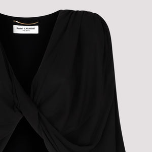 SAINT LAURENT Black Cut Out Dress in 100% Viscose for Women