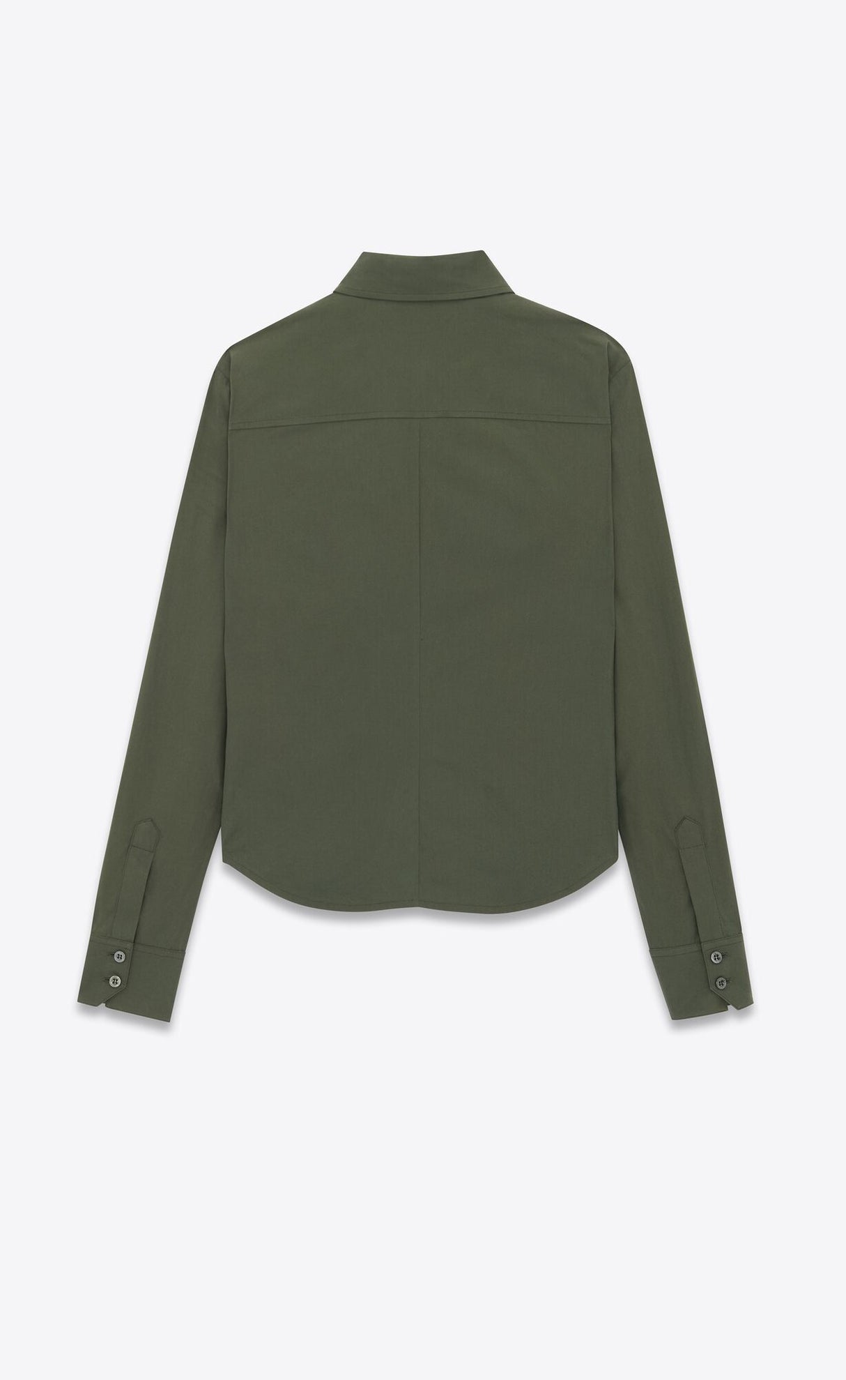 SAINT LAURENT Military Chic: Kaki Uniform Shirt for Women SS23