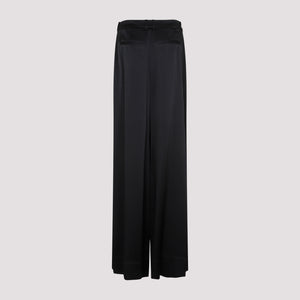 SAINT LAURENT Loose Fit Black Pants for Women - SS23 Collection