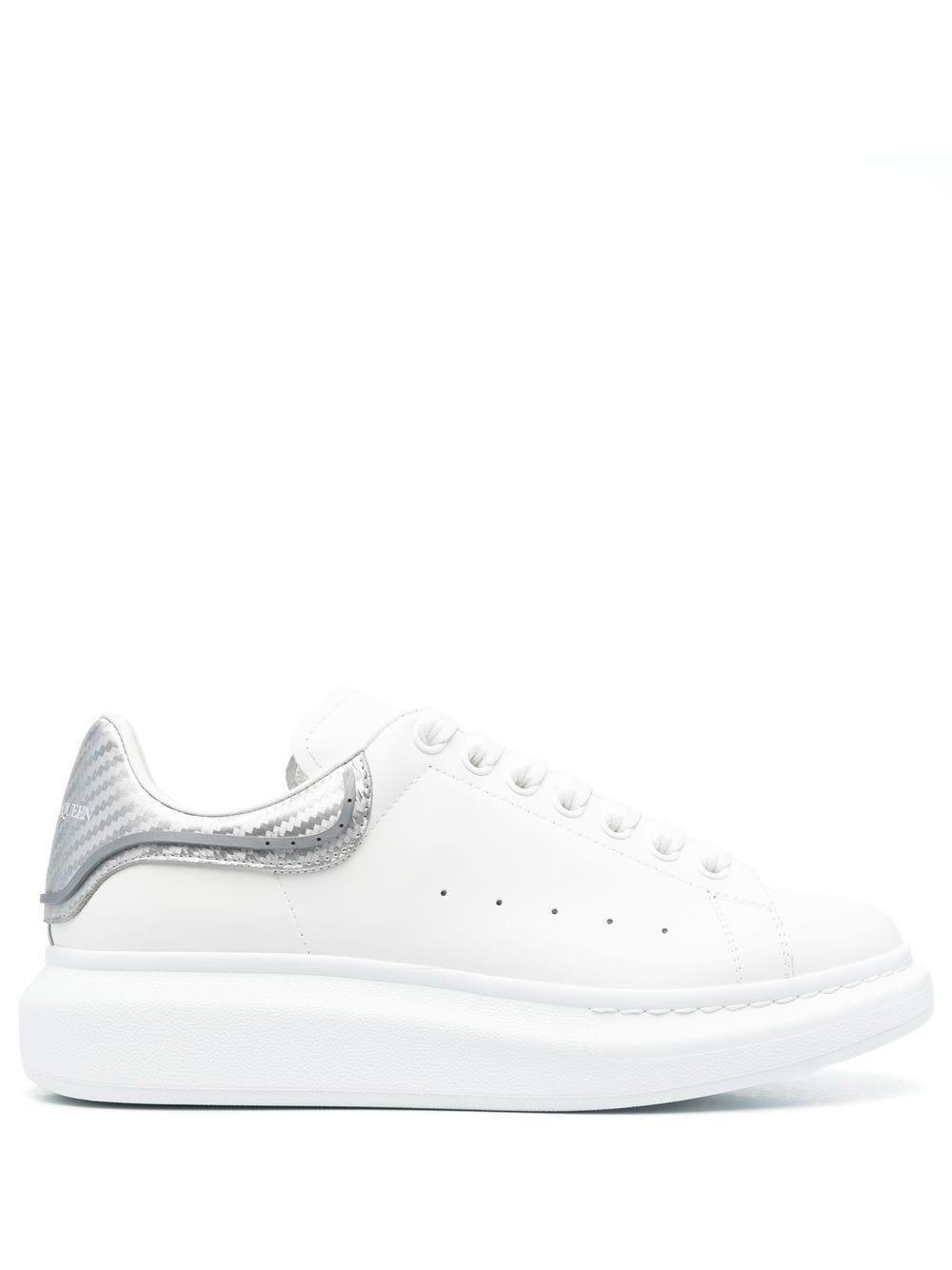 ALEXANDER MCQUEEN Men's White and Silver Leather Sneakers for SS23