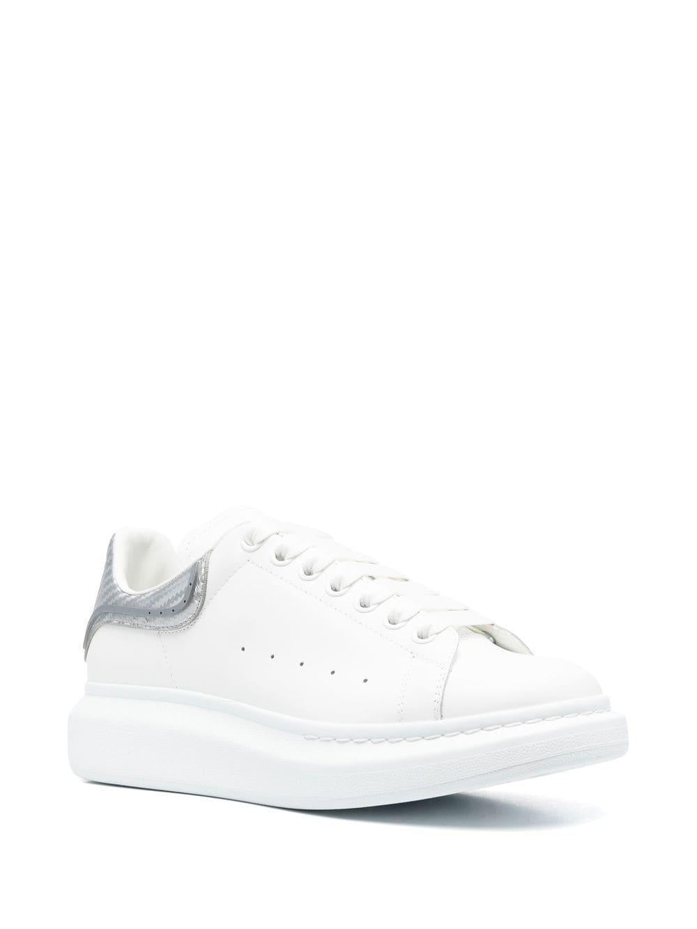 ALEXANDER MCQUEEN Men's White and Silver Leather Sneakers for SS23