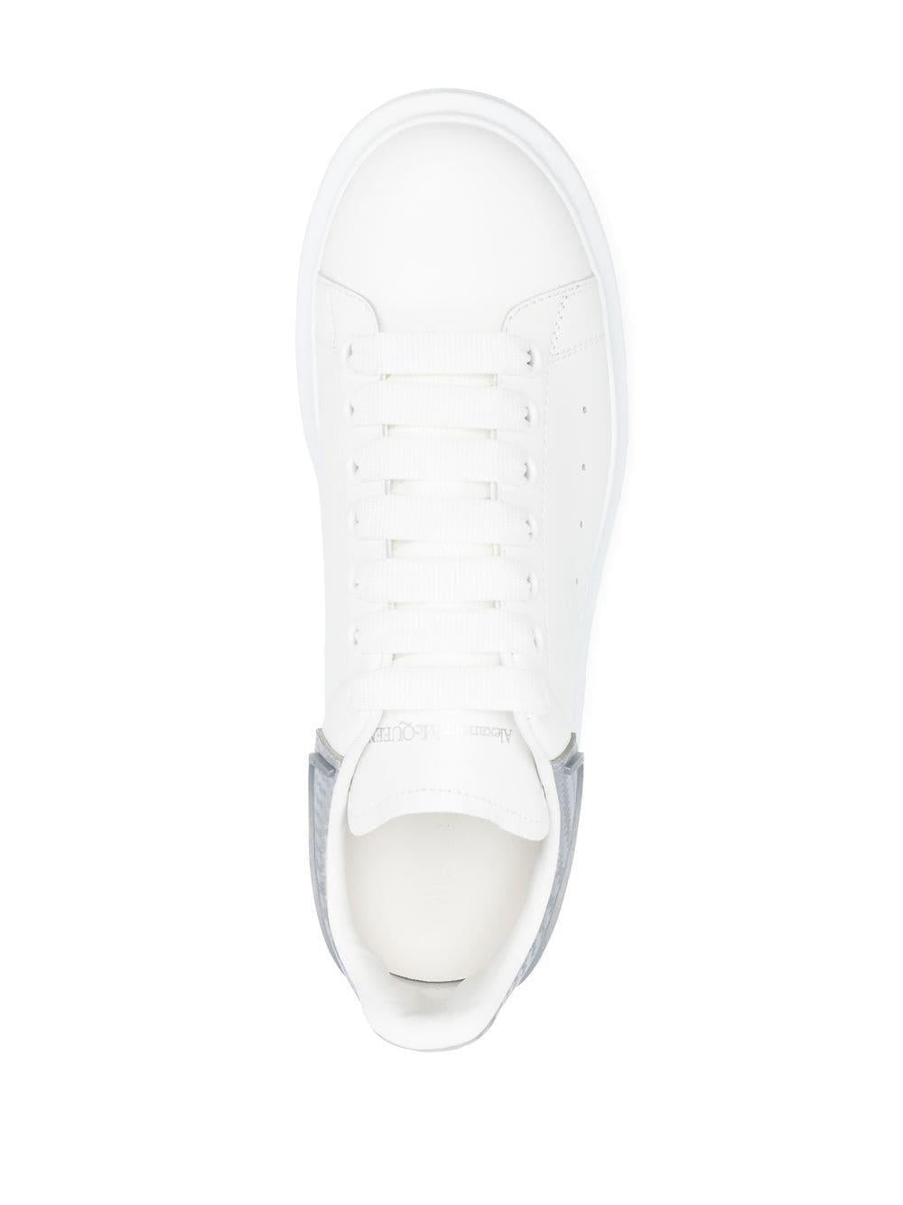 ALEXANDER MCQUEEN Men's White and Silver Leather Sneakers for SS23