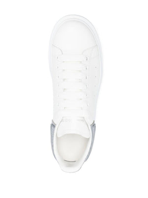 ALEXANDER MCQUEEN Men's White and Silver Leather Sneakers for SS23