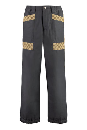 GUCCI Grey Cotton Trousers for Men in SS23