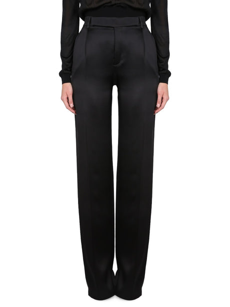 SAINT LAURENT Satin Flared Pants