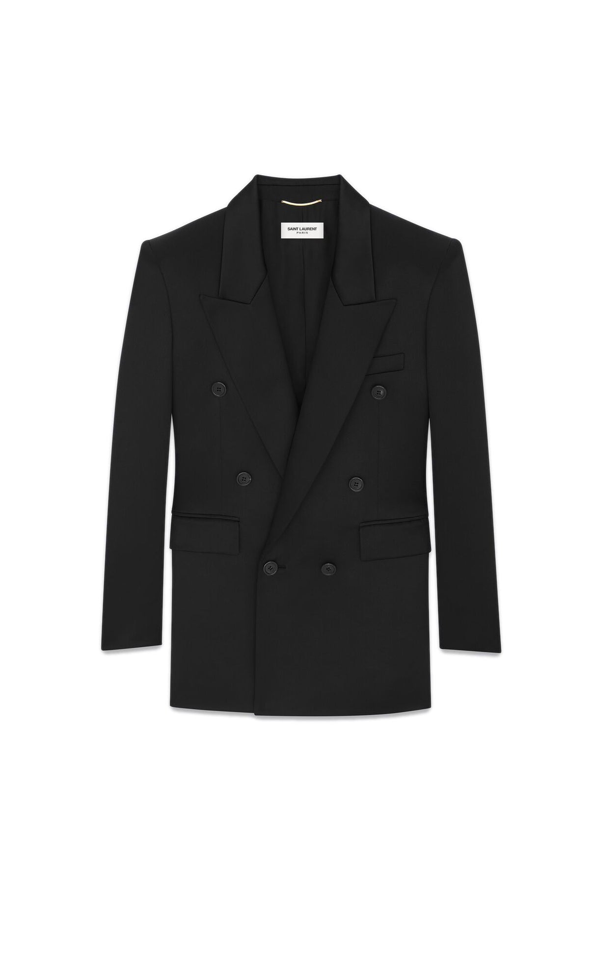 SAINT LAURENT Luxurious Double Breasted Blazer in Sleek Noir for Women