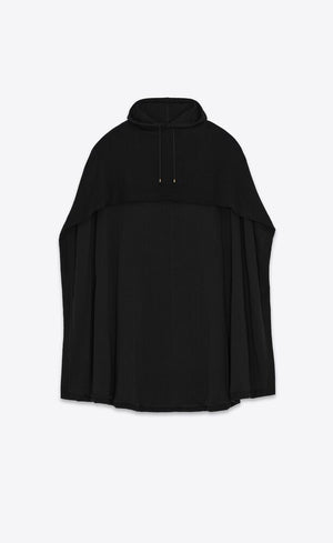 Men's Fleece Hoodie Cape - FW23 Noir