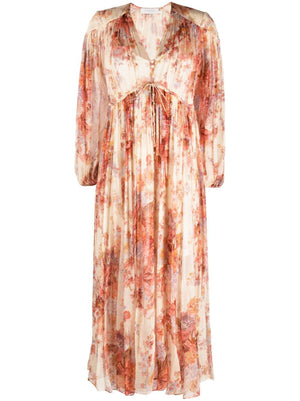 ZIMMERMANN Elegant Floral Print Midi Dress for Women