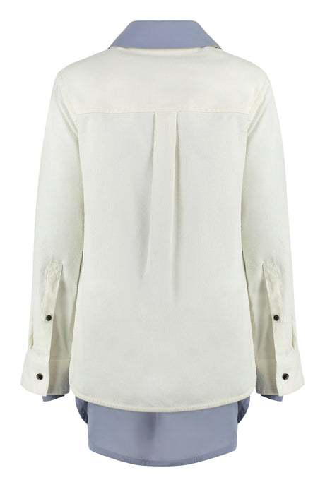 Double Layer White Shirt for Women SS23