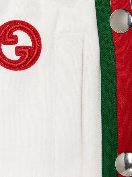 GUCCI White Women's Web Stripe Track Pants from FW23 Collection