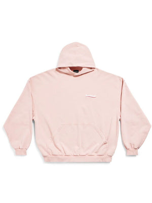 Oversized Logo Print Sweatshirt in Pink for Women