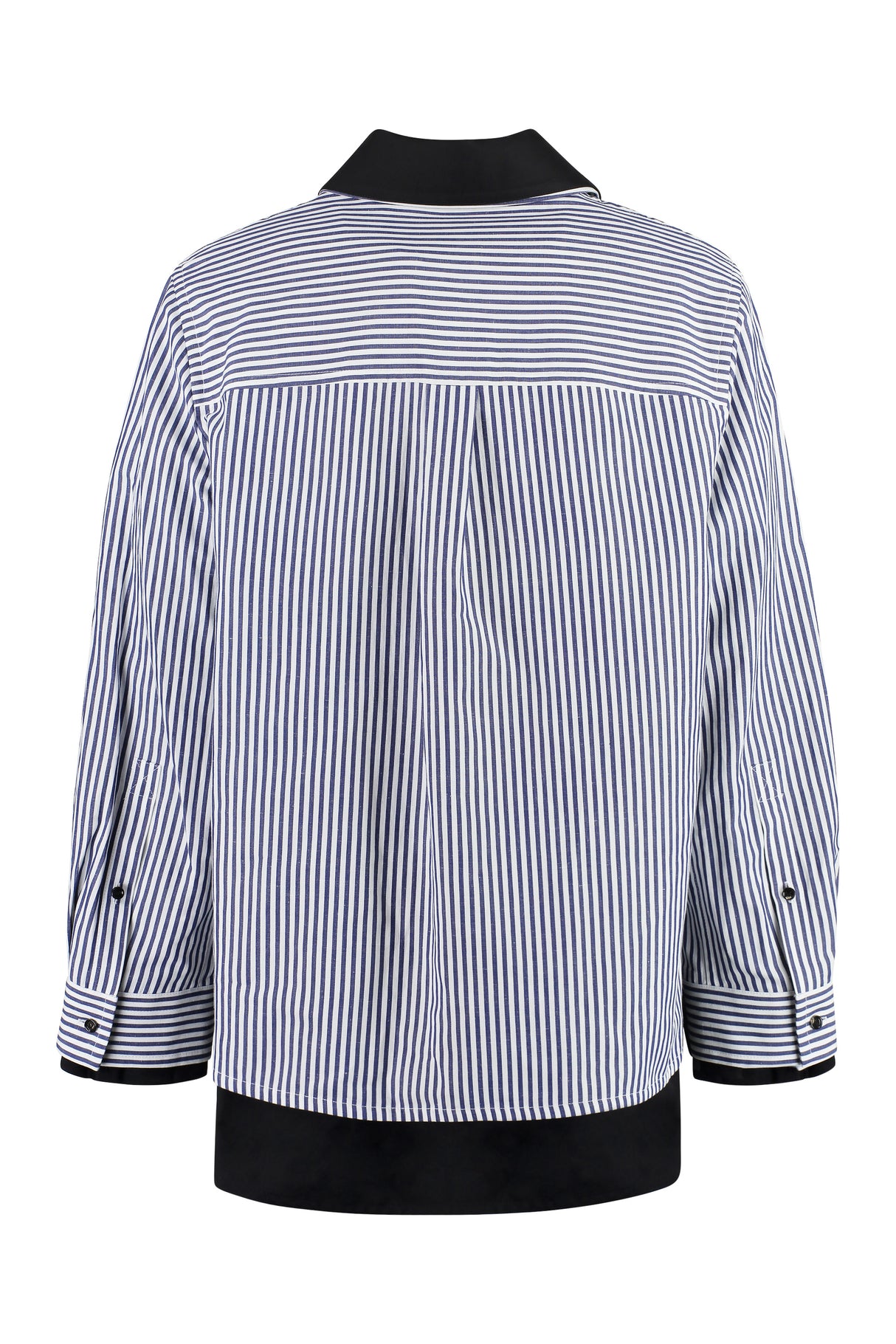 Oversized Blue and White Striped Double-Layer Shirt for Men - SS23