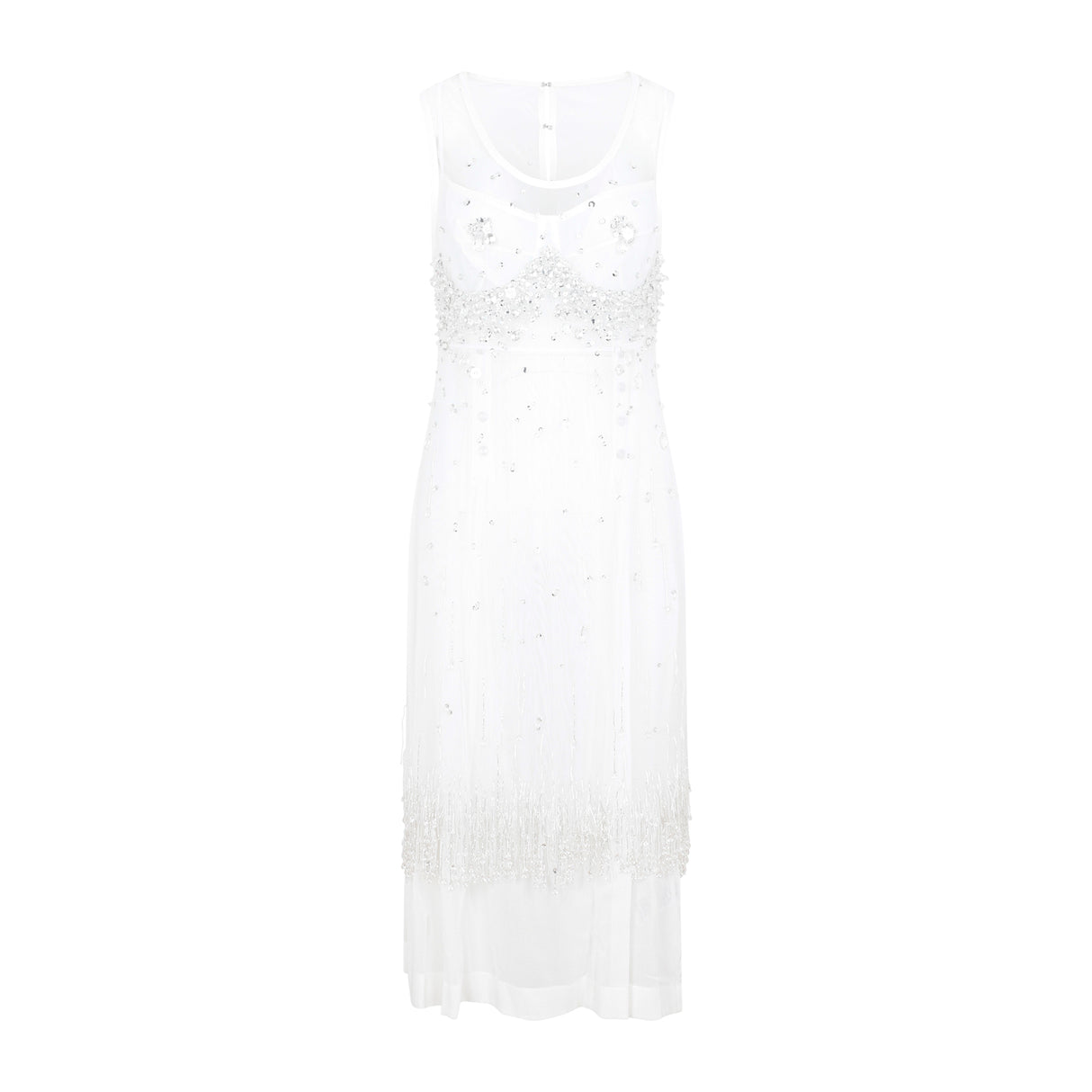 White Crystal Dress for Women - SS23 Collection