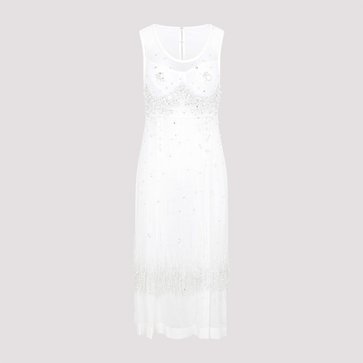 White Crystal Dress for Women - SS23 Collection