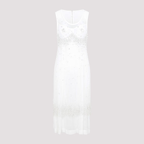 白いクリスタルドレス - SS23コレクション
