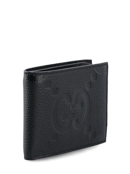GUCCI Black Jumbo GG Leather Wallet - Men's Accessories