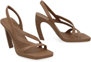 BOTTEGA VENETA Cut-Out Rubber Sandals for Women in Brown