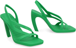 Green Cut-Out Rubber Sandals - SS23 Collection