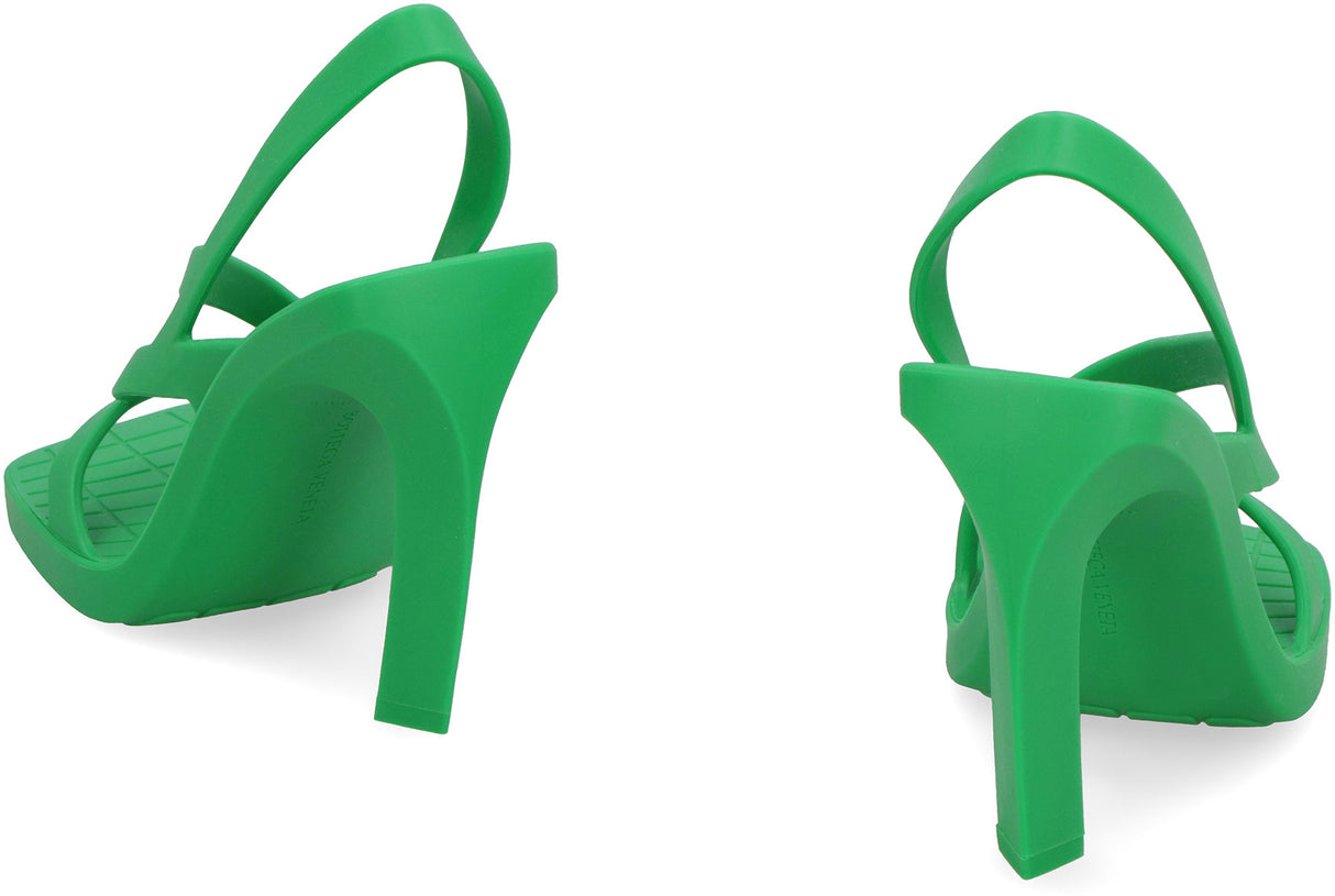 Green Cut-Out Rubber Sandals - SS23 Collection