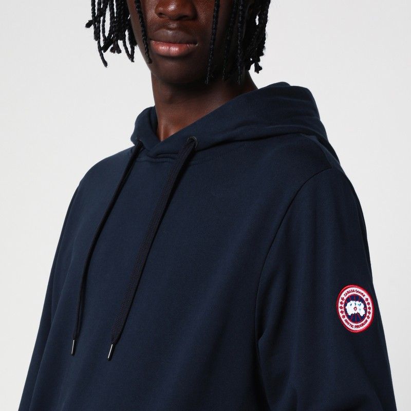 Áo Hoodie Cổ Điển Màu Xanh Navy Cho Nam