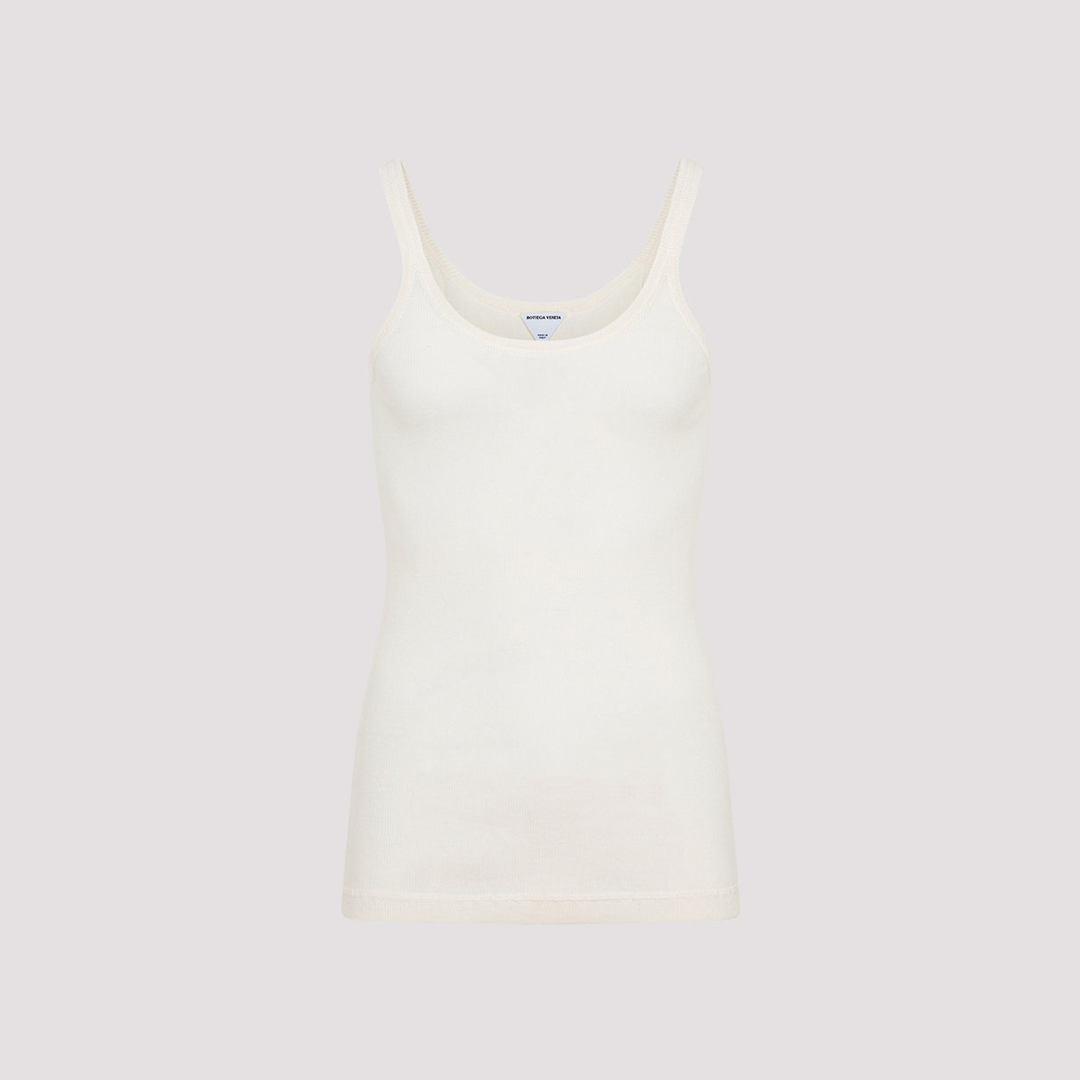 BOTTEGA VENETA Men's White Cotton Tank Top for SS23 Collection