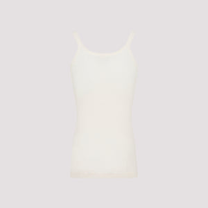 BOTTEGA VENETA Men's White Cotton Tank Top for SS23 Collection