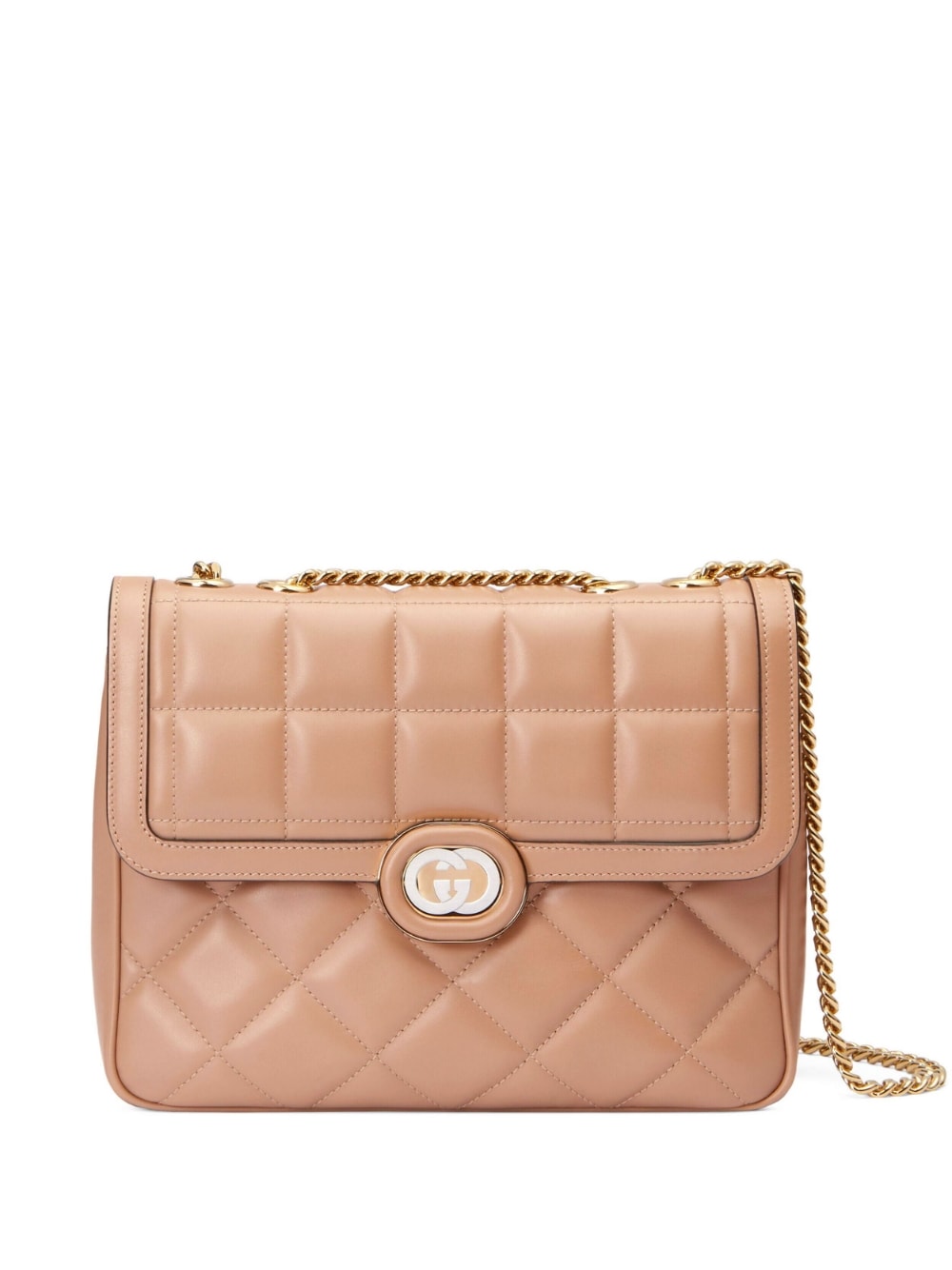 Exquisite Off-White Leather Small Deco Handbag (Gucci)