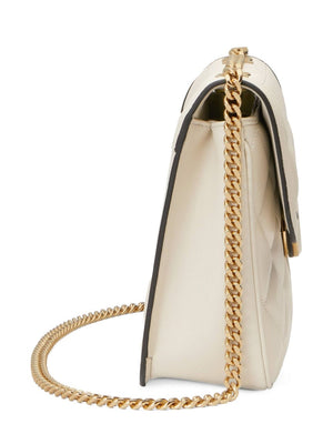 Sophisticated Off-White Leather Shoulder Handbag for Women