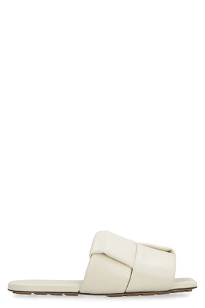 BOTTEGA VENETA White Leather Flat Sandals for Women - SS23 Collection