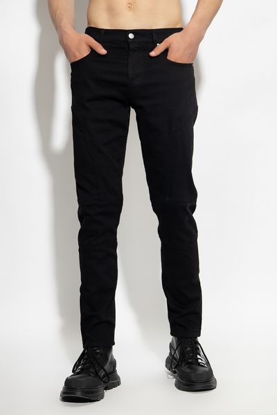 ALEXANDER MCQUEEN Men's Black Tapered-Leg Jeans for FW23