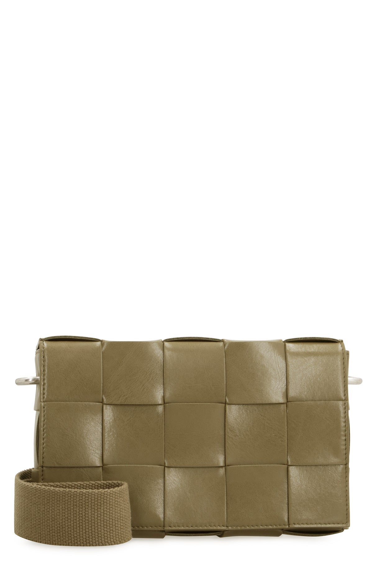 حقيبة يد تقليدية خضراء متشابكة للرجال من مجموعة FW24