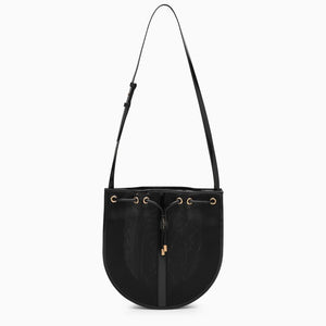 Black Mesh Shoulder Handbag for Women - SS23 Collection