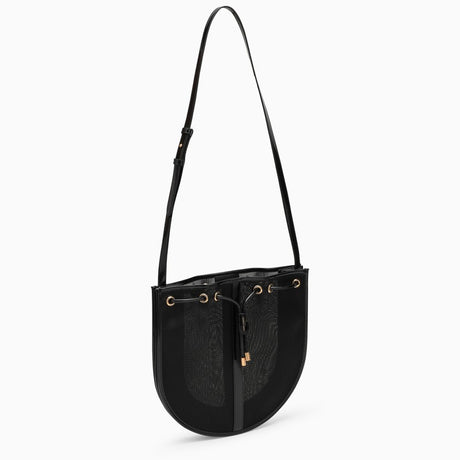 Black Mesh Shoulder Handbag for Women - SS23 Collection