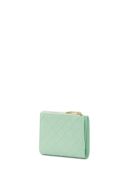 BOTTEGA VENETA Green Intrecciato Leather Bi-fold Wallet for Women