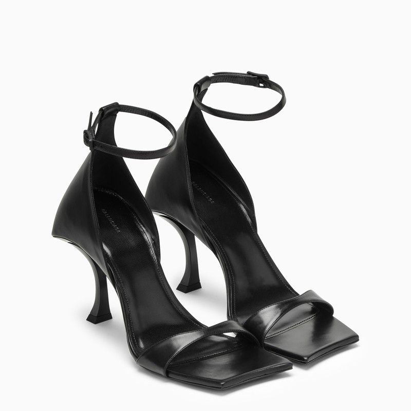 BALENCIAGA Curved Toe High Sandal with Ankle Strap