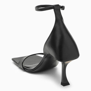 Giày sandal mini BALENCIAGA Hourglass màu đen da mềm