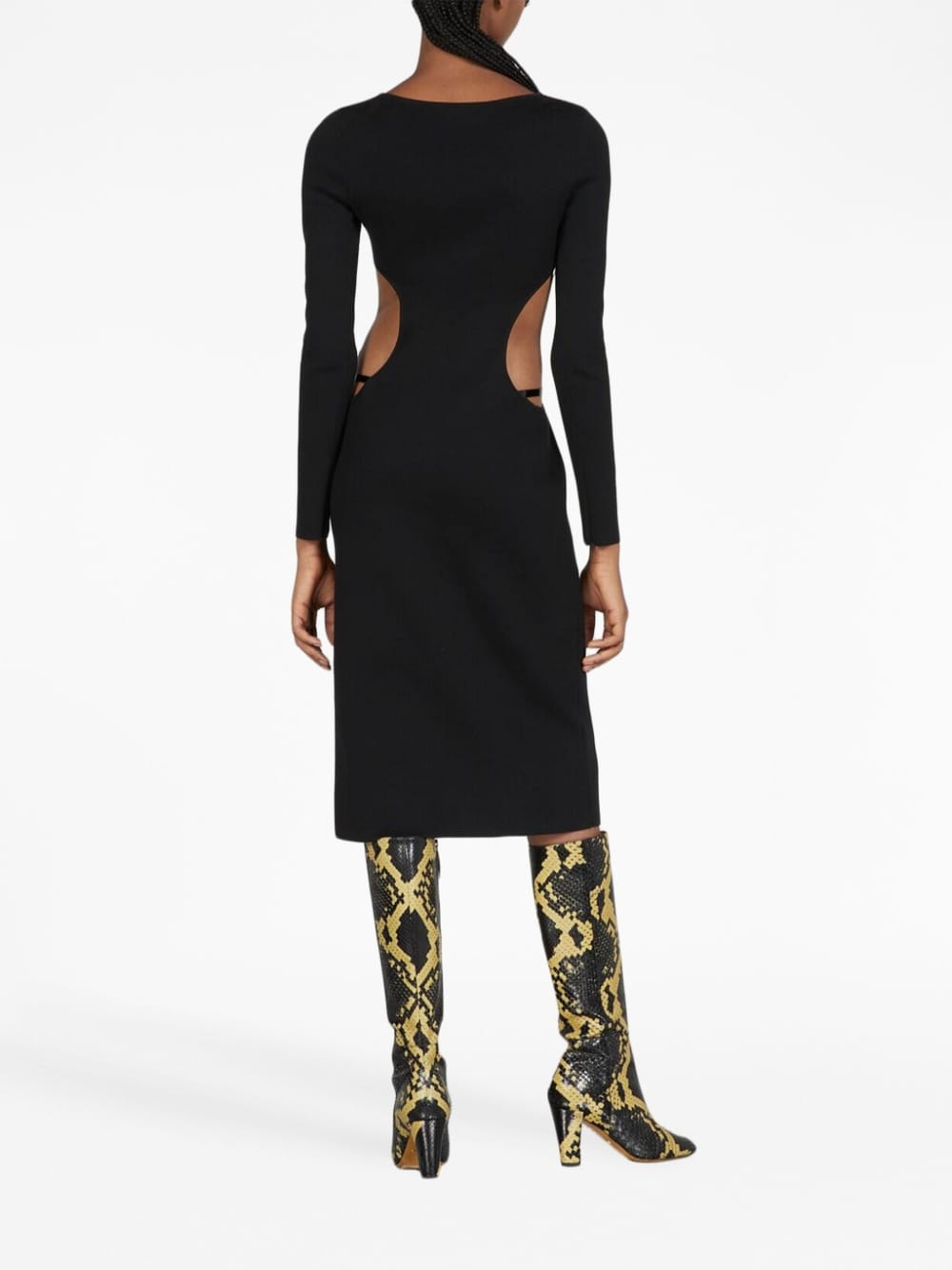 Black Cut-Out Midi Dress for Women's SS23 Collection