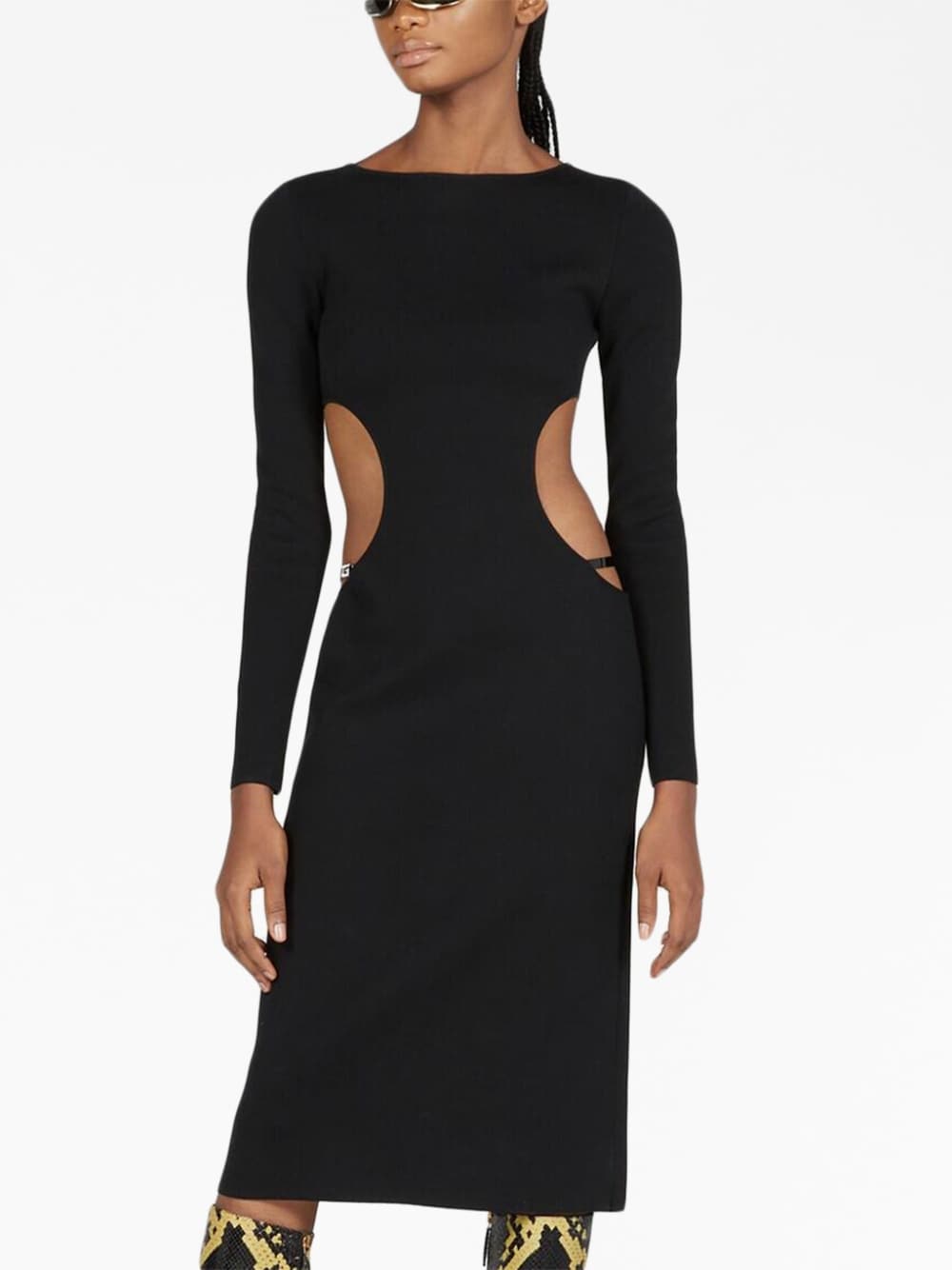 Black Cut-Out Midi Dress for Women's SS23 Collection